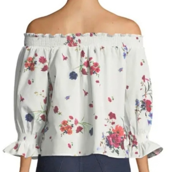 NWT Haute Rogue Floral Off The Shoulder Blouse Size Large - Picture 2 of 7